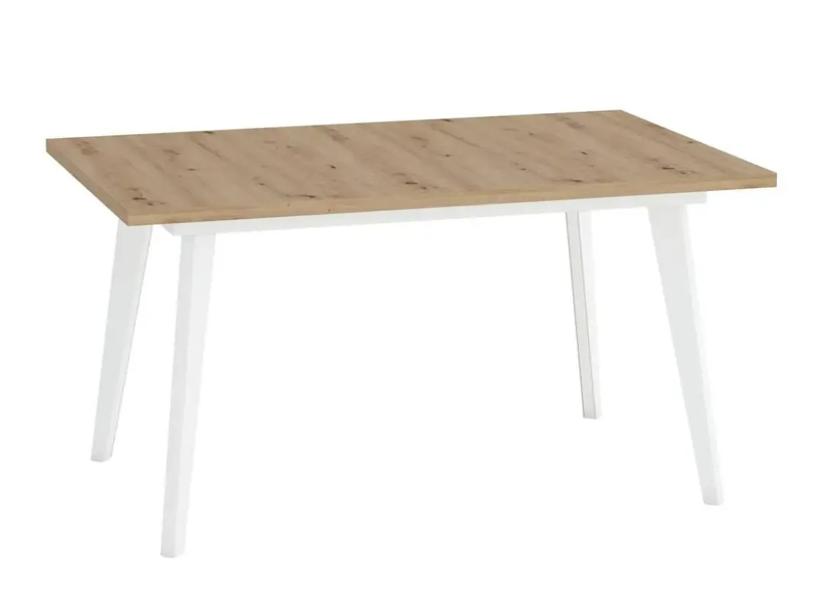 Mesa Rectangular Extensible 140x90 cm con Patas Metálicas Inclinadas M810