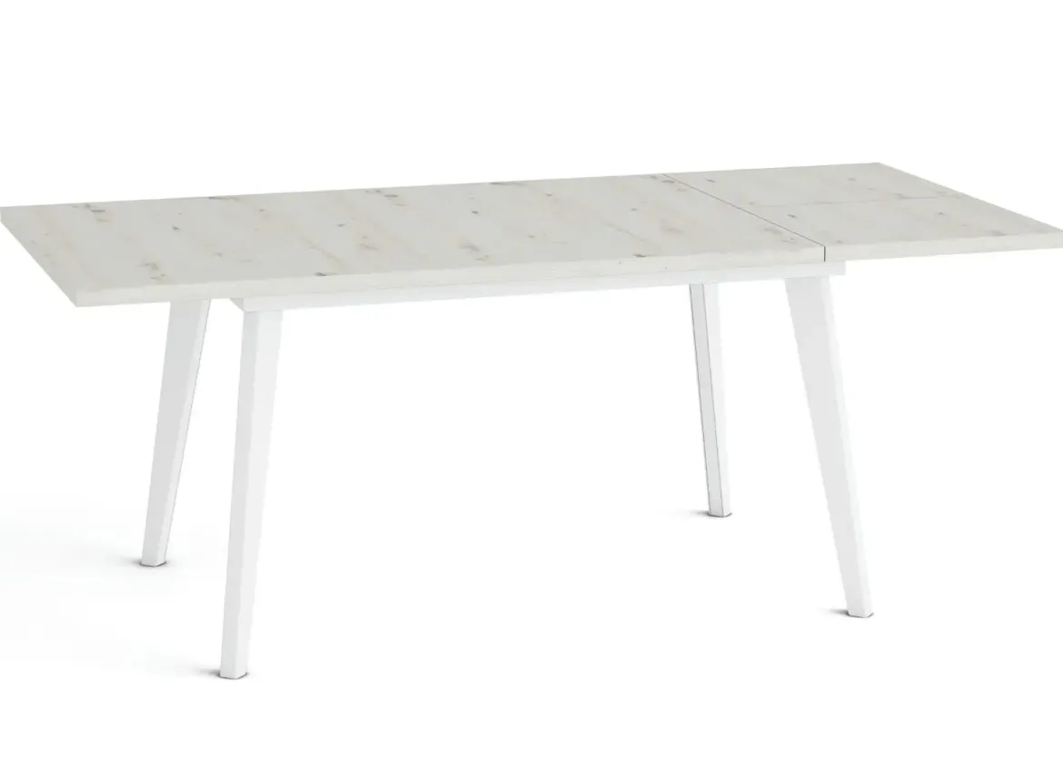Mesa Rectangular Extensible 140x90 cm con Patas Metálicas Inclinadas M810