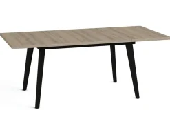 Mesa Rectangular Extensible 140x90 cm con Patas Metálicas Inclinadas M810