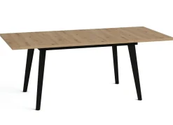 Mesa Rectangular Extensible 140x90 cm con Patas Metálicas Inclinadas M810