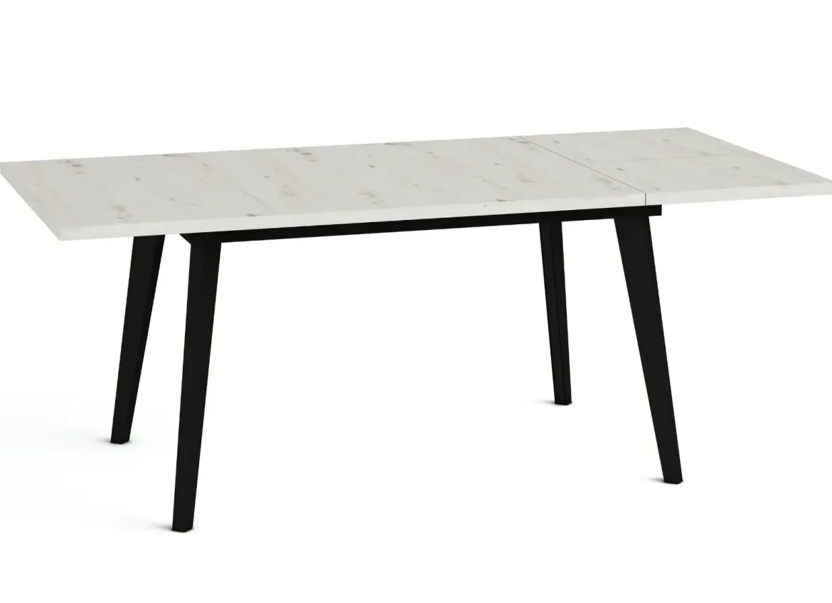Mesa Rectangular Extensible 140x90 cm con Patas Metálicas Inclinadas M810