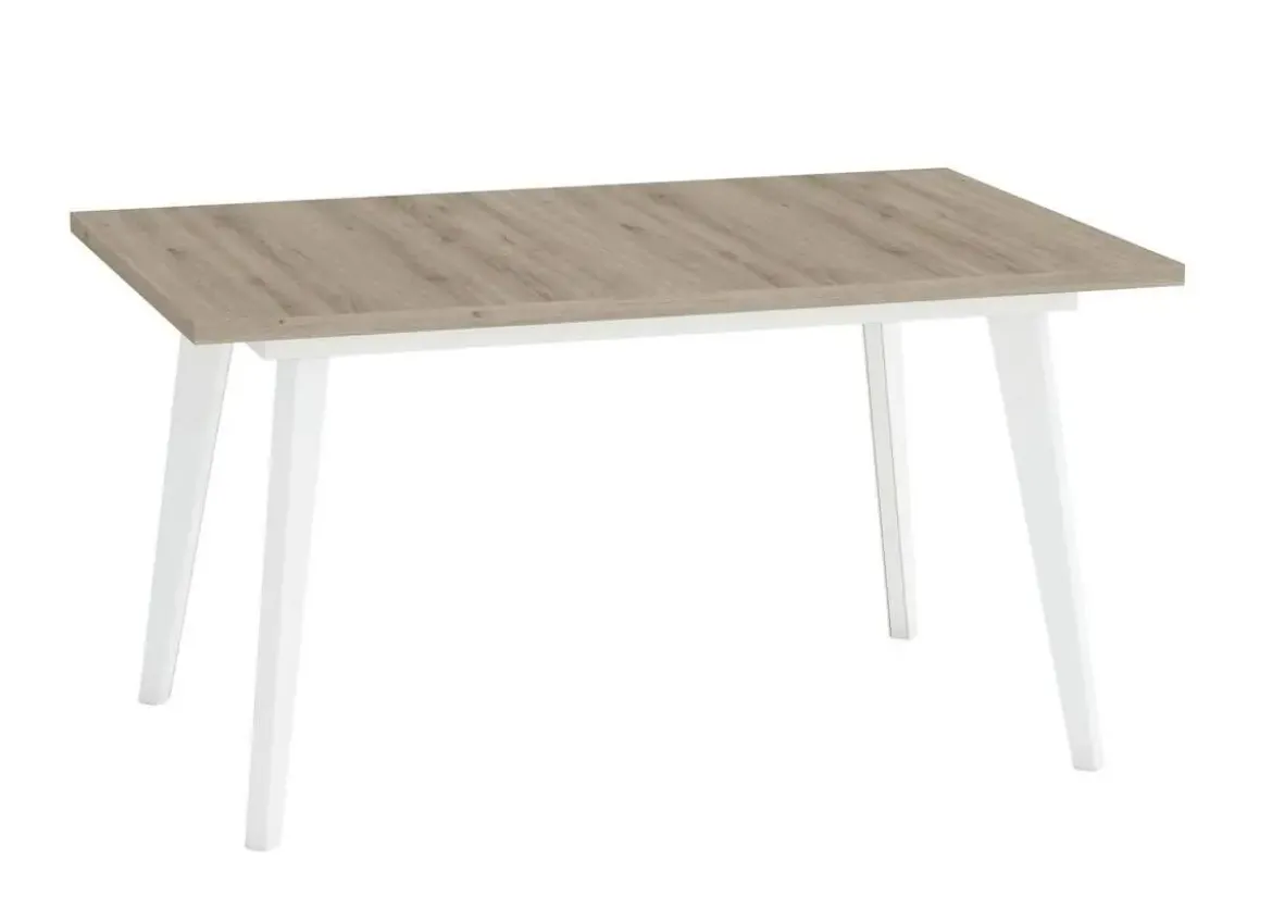 Mesa Rectangular Extensible 140x90 cm con Patas Metálicas Inclinadas M810