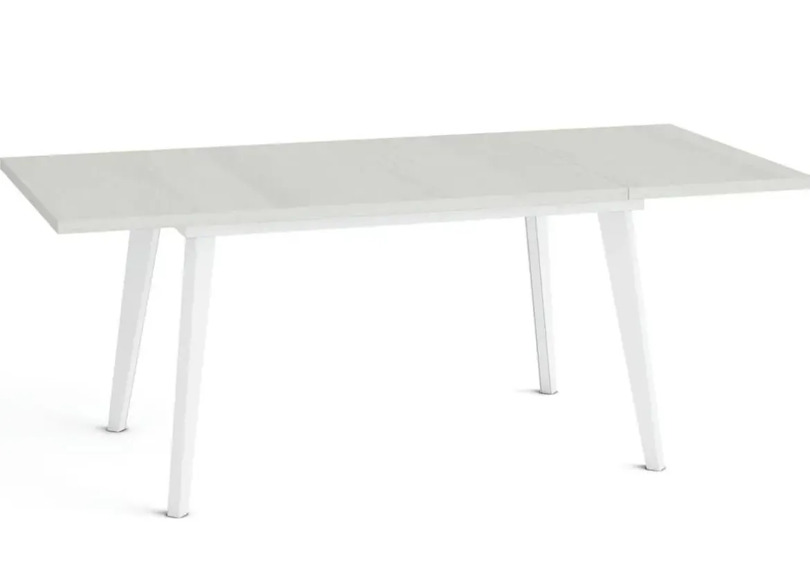Mesa Rectangular Extensible 140x90 cm con Patas Metálicas Inclinadas M810