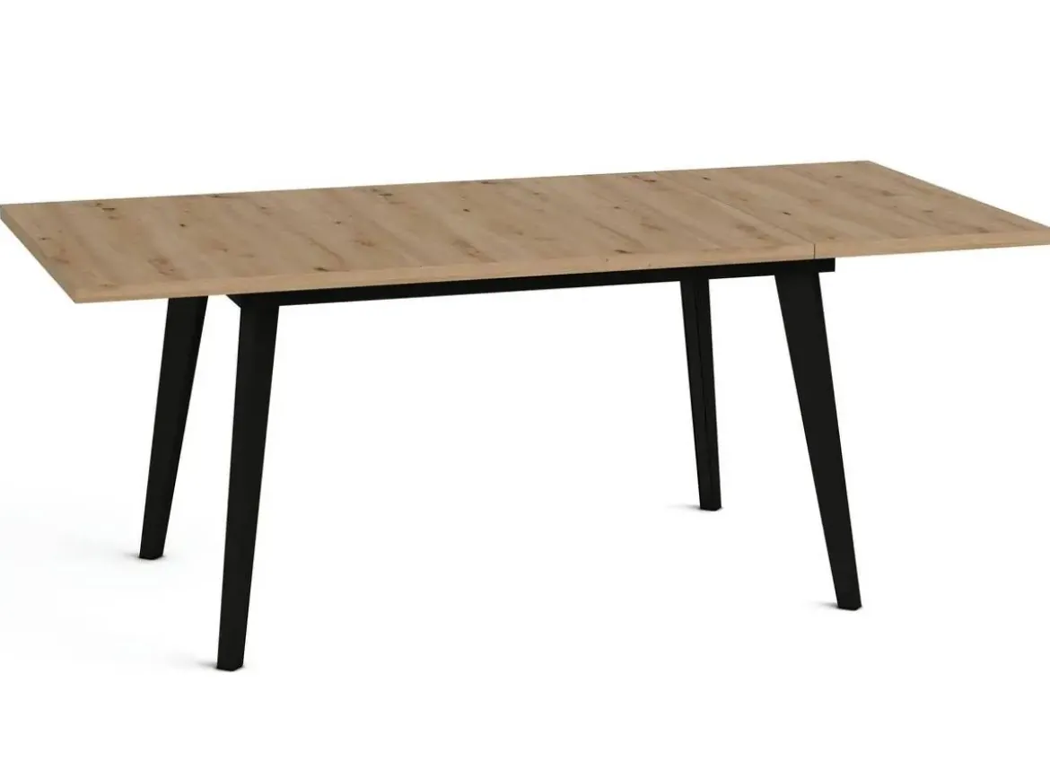 Mesa Rectangular Extensible 140x90 cm con Patas Metálicas Inclinadas M810