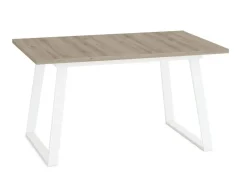 Mesa Rectangular Fija 140x90 cm con Patas Metálicas Trapecio M802