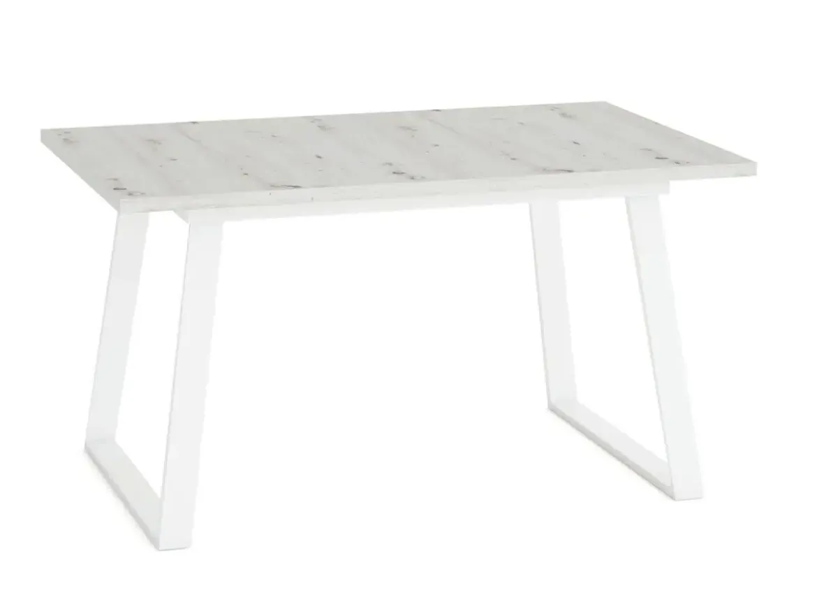 Mesa Rectangular Fija 140x90 cm con Patas Metálicas Trapecio M802