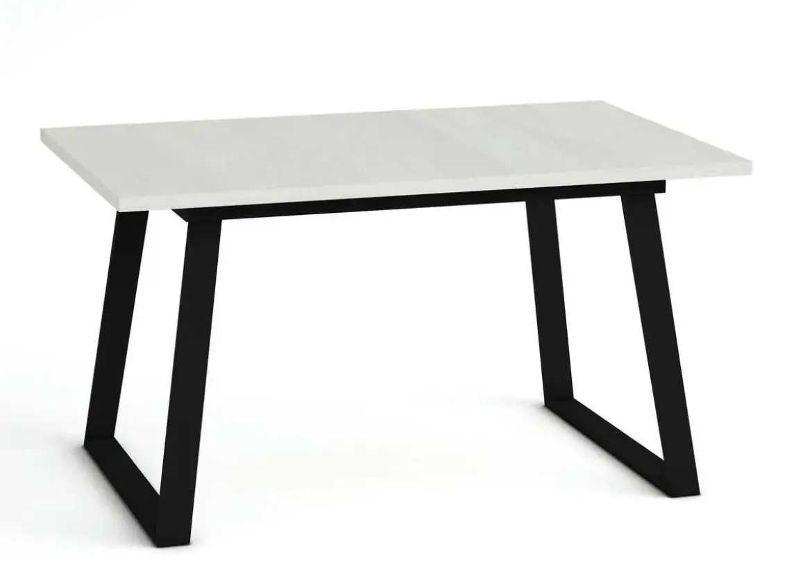 Mesa Rectangular Fija 140x90 cm con Patas Metálicas Trapecio M802