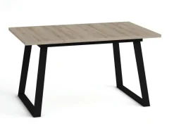 Mesa Rectangular Fija 140x90 cm con Patas Metálicas Trapecio M802