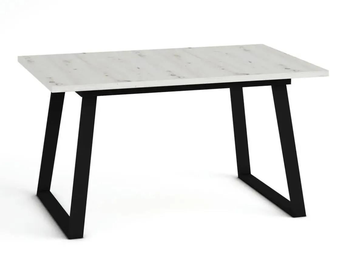 Mesa Rectangular Fija 140x90 cm con Patas Metálicas Trapecio M802