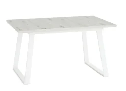 Mesa Rectangular Fija 140x90 cm con Patas Metálicas Trapecio M802