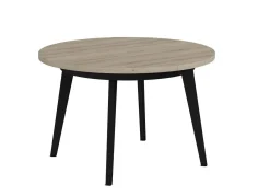 Mesa Redonda Extensible 100 cm con Patas Metálicas Inclinadas M816
