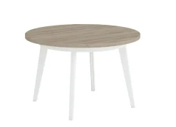 Mesa Redonda Extensible 100 cm con Patas Metálicas Inclinadas M816