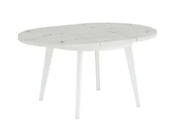 Mesa Redonda Extensible 100 cm con Patas Metálicas Inclinadas M816