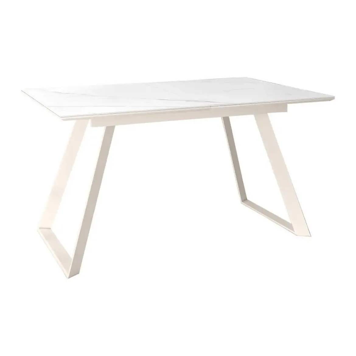 Mesa Sena Extensible de 160 cm de Porcelana con Estructura Marfil BOGAL CNG085M
