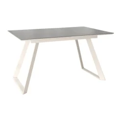 Mesa Sena Extensible de 160 cm de Porcelana con Estructura Marfil BOGAL CNG085M