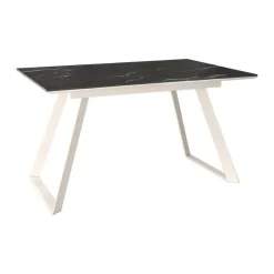 Mesa Sena Extensible de 160 cm de Porcelana con Estructura Marfil BOGAL CNG085M