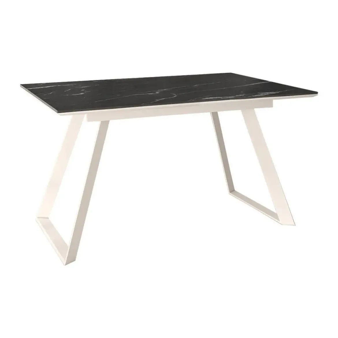 Mesa Sena Extensible de 160 cm de Porcelana con Estructura Marfil BOGAL CNG085M