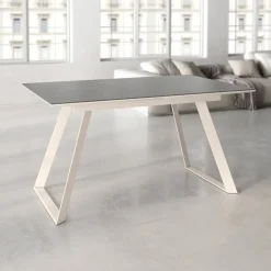 Mesa Sena Extensible de 160 cm de Porcelana con Estructura Marfil BOGAL CNG085M
