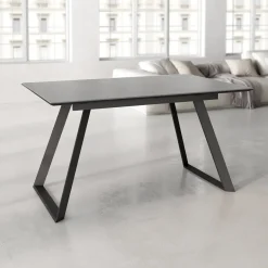 Mesa Sena Extensible de 160 cm de Porcelana con Estructura Negra BOGAL CNG085N
