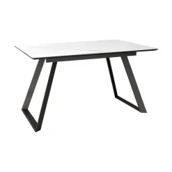 Mesa Sena Extensible de 160 cm de Porcelana con Estructura Negra BOGAL CNG085N