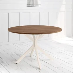Mesa Wako Circular 100 cm Estuctura Marfil BOGAL CNG050M