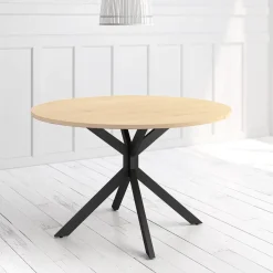 Mesa Wako Circular 100 cm Estuctura Negra BOGAL CNG050N