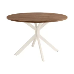 Mesa Wako Circular 120 cm Estuctura Marfil BOGAL CNG051M