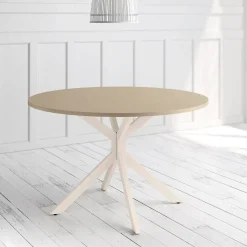 Mesa Wako Circular 120 cm Estuctura Marfil BOGAL CNG051M