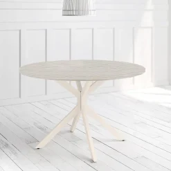 Mesa Wako Circular 120 cm Estuctura Marfil BOGAL CNG051M