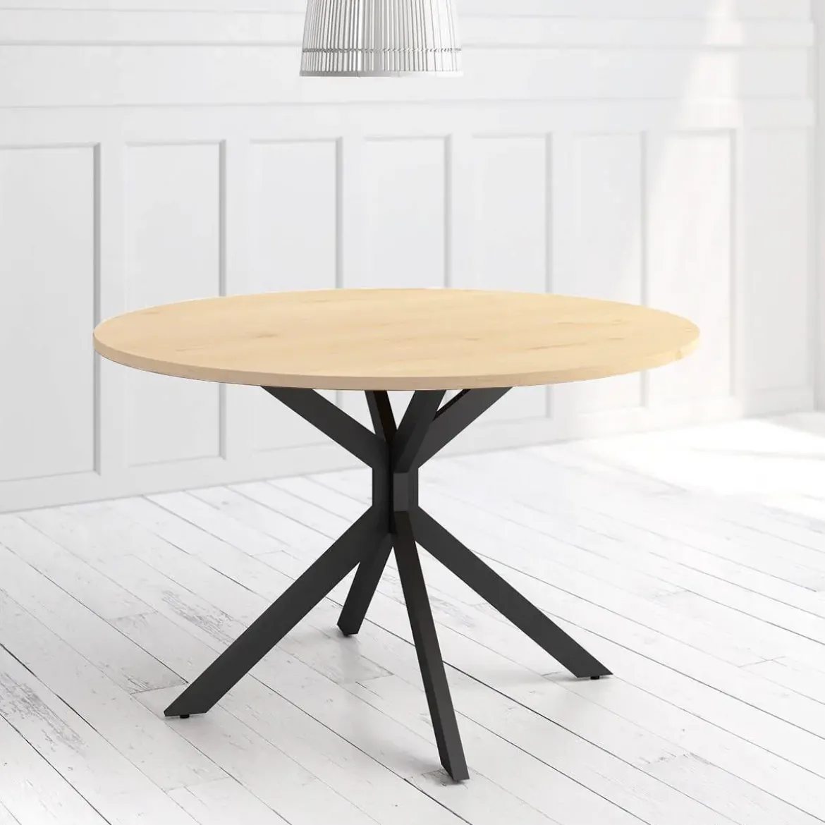Mesa Wako Circular 120 cm Estuctura Negra BOGAL CNG051N