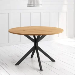 Mesa Wako Circular 120 cm Estuctura Negra BOGAL CNG051N