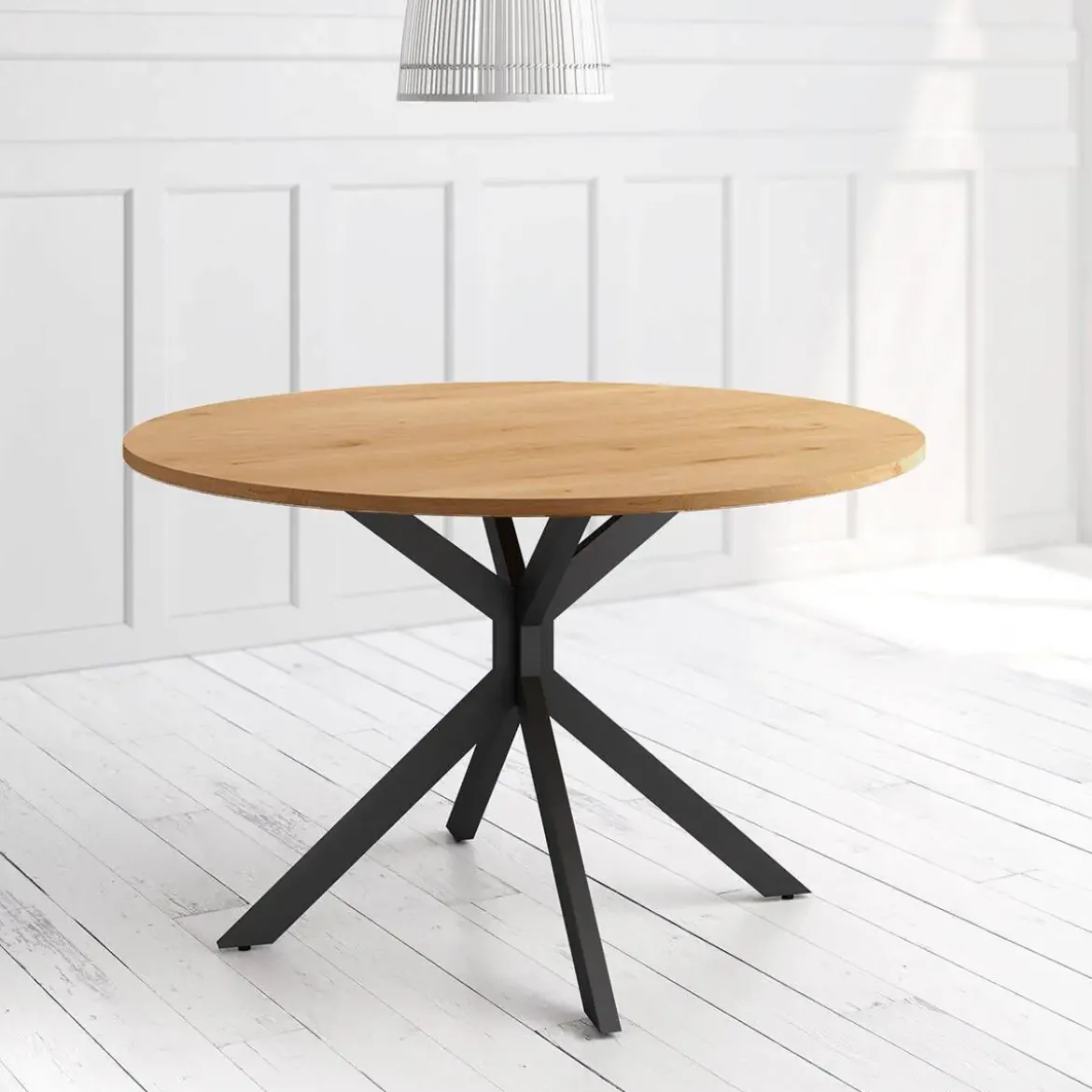 Mesa Wako Circular 120 cm Estuctura Negra BOGAL CNG051N