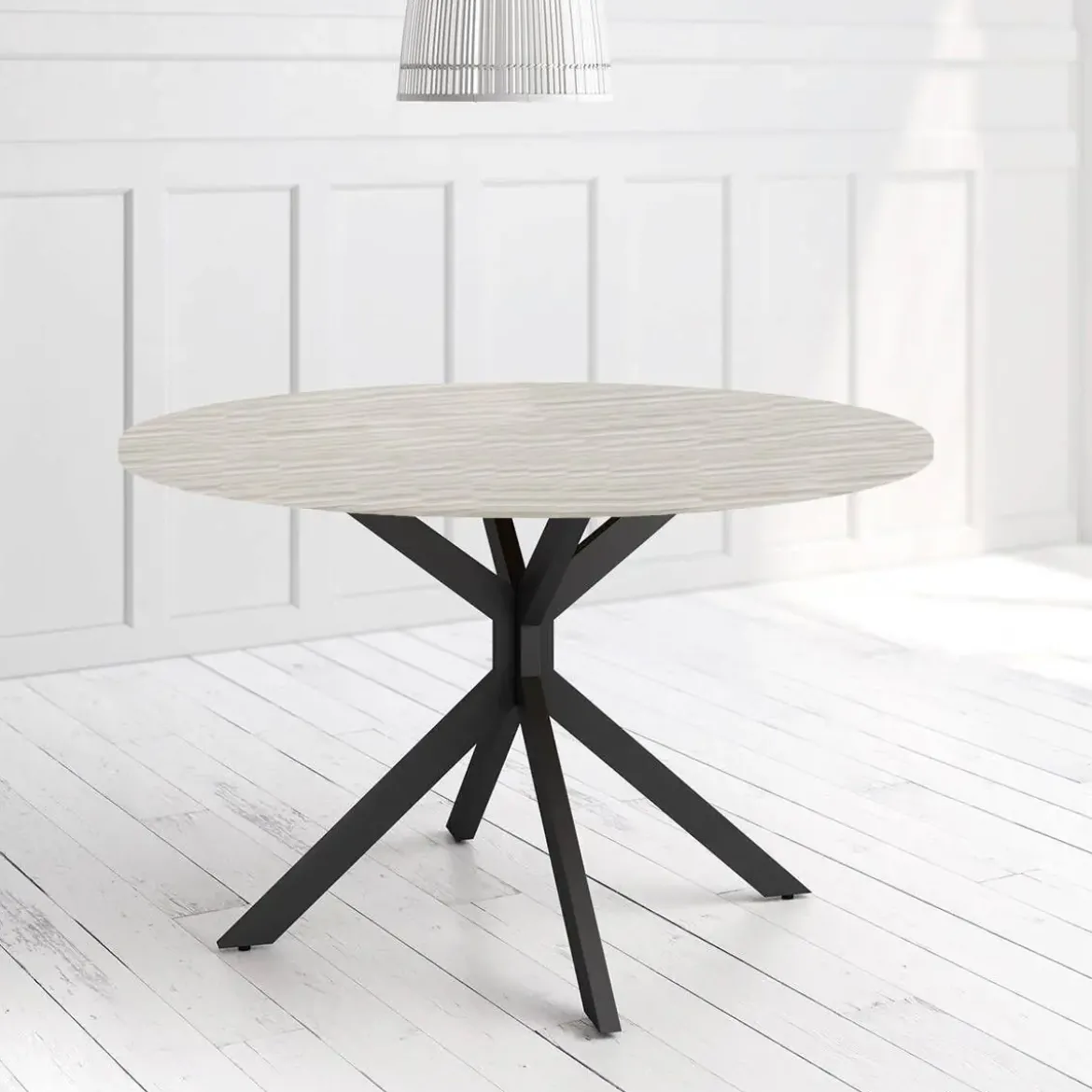 Mesa Wako Circular 120 cm Estuctura Negra BOGAL CNG051N