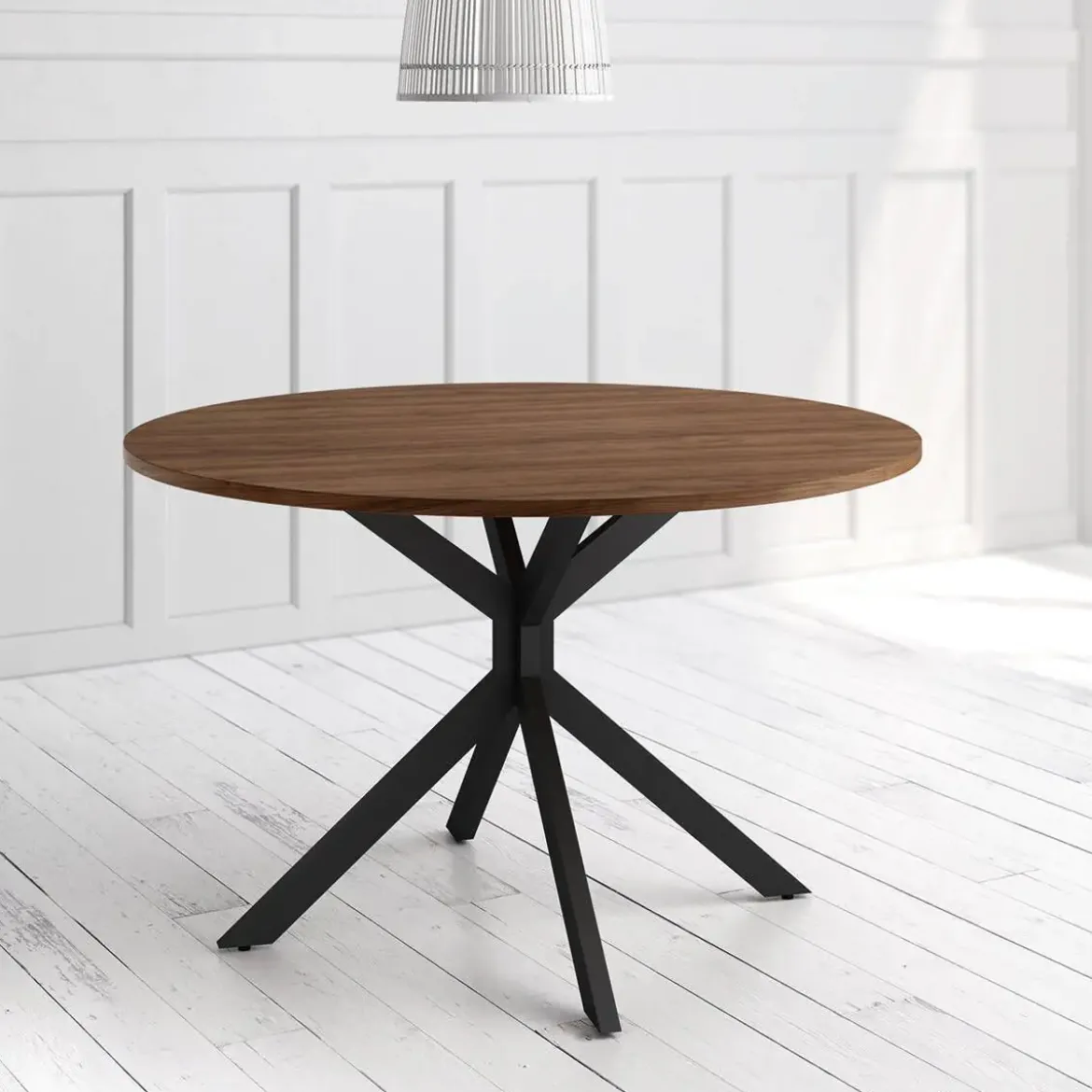 Mesa Wako Circular 120 cm Estuctura Negra BOGAL CNG051N