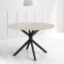 Mesa Wako Circular 120 cm Estuctura Negra BOGAL CNG051N