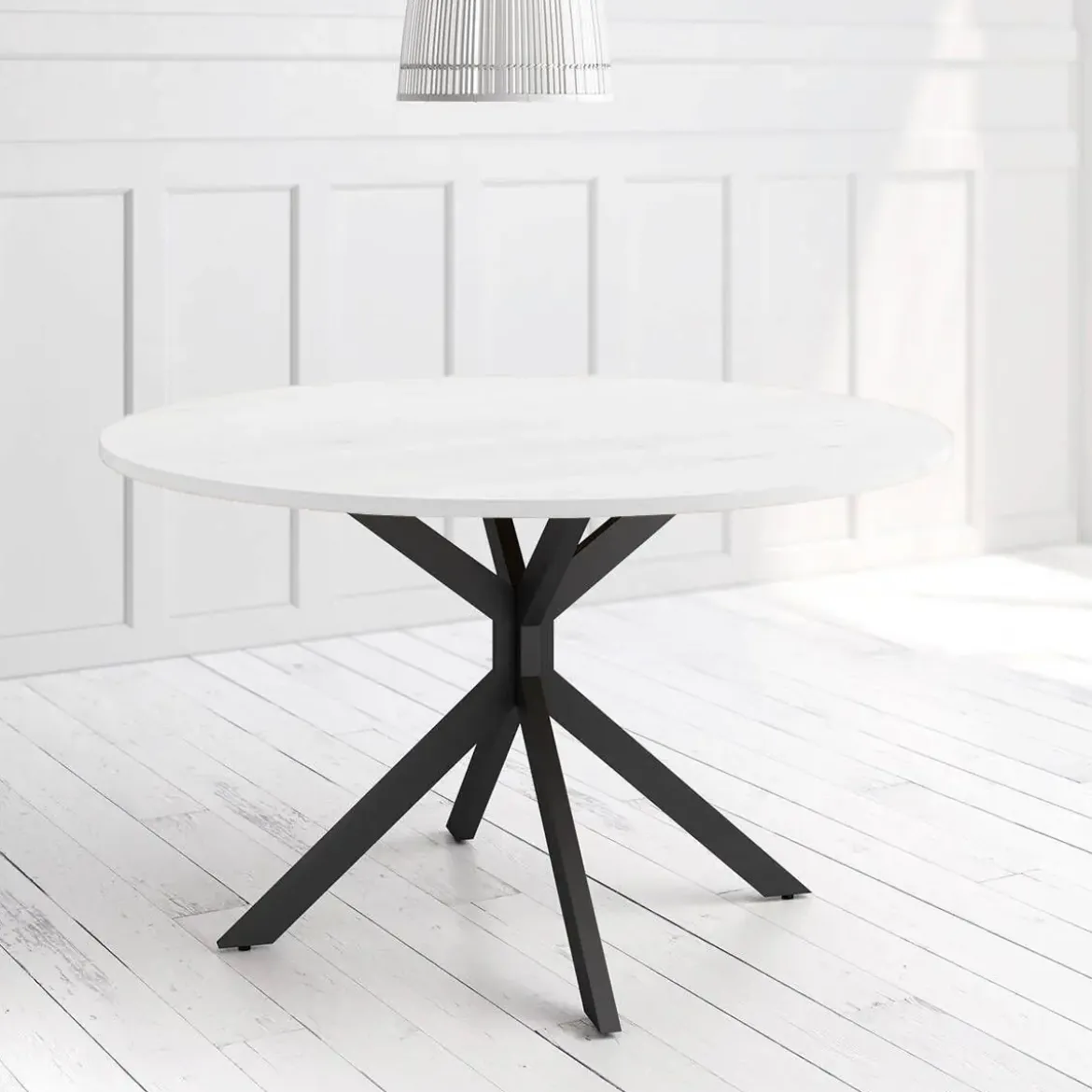 Mesa Wako Circular 120 cm Estuctura Negra BOGAL CNG051N