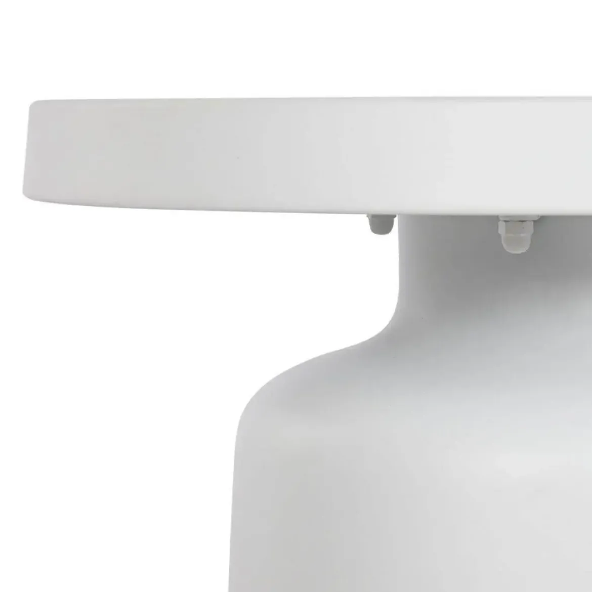 Mesita Auxiliar de Metal de Color Blanco MB-211856
