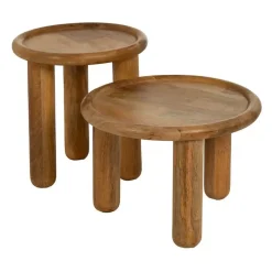 Mesita de 50 cm de Madera de Mango Natural 613008