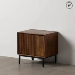 Mesita de Dormitorio en Madera de Mango y Hierro 50 cm 612714