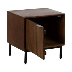 Mesita de Dormitorio en Madera de Mango y Hierro 50 cm 612714