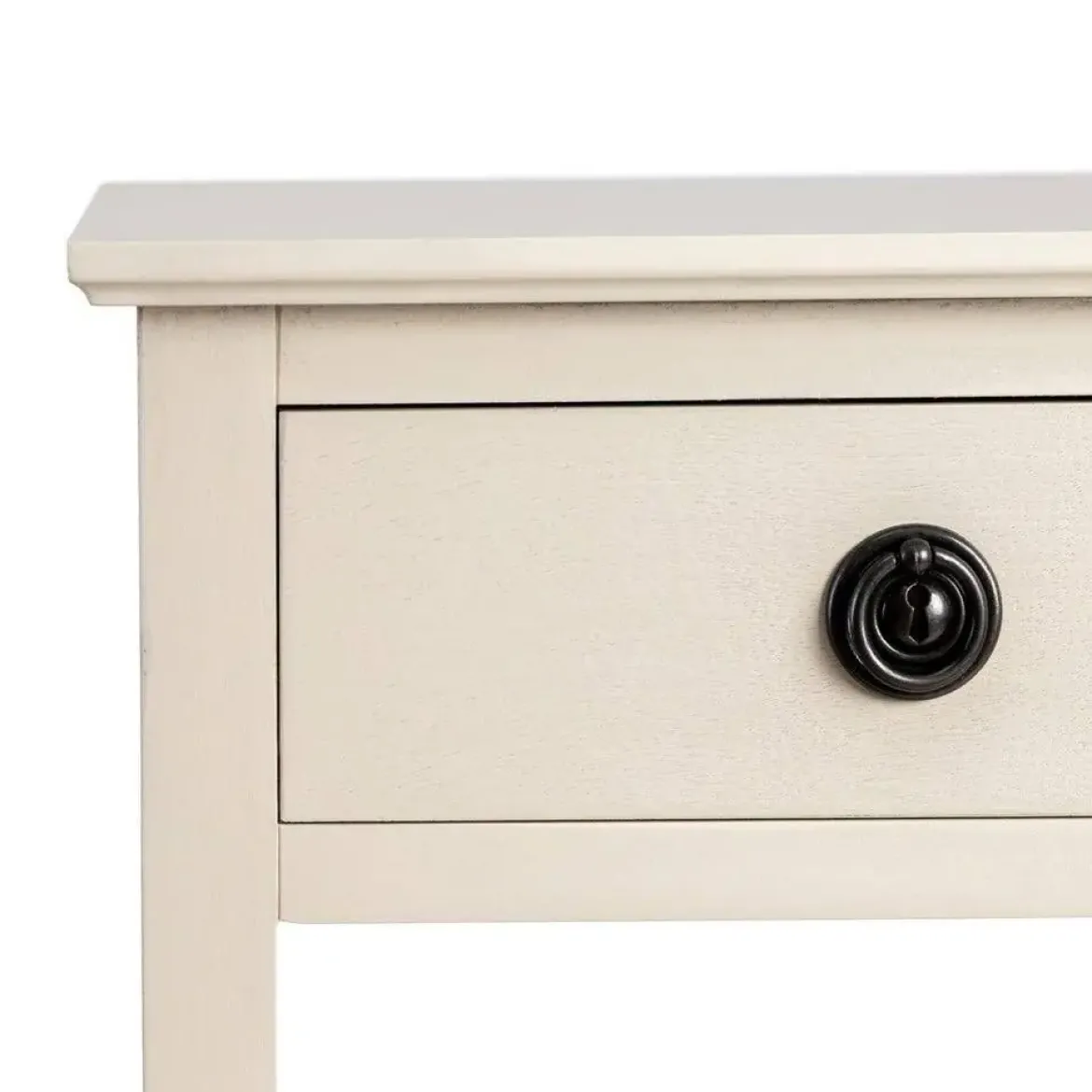 Mesita de Noche 1 Cajón de Madera de Pino Gris Claro 615272