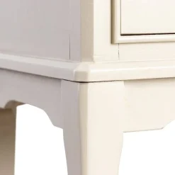 Mesita de Noche 2 Cajones de Madera de Pino Gris Claro 615277