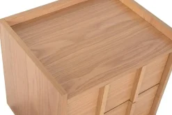 Mesita de Noche con 2 Cajones en MDF Acabado Madera MB-223045