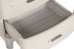 Mesita de Noche con 2 Cajones MDF y Metal MB-220062