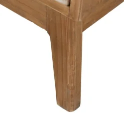 Mesita de Noche de Madera Natural con 3 Cajones 611306