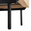 Mesita de Noche de Madera y Metal Natural-Negro con Cajón 615681