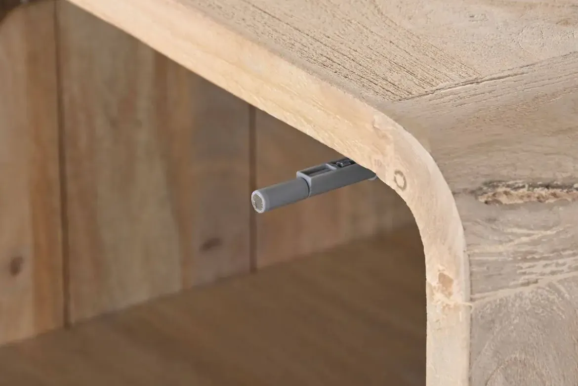 Mesita de Noche de Roble Natural con Puerta MB-221377