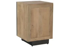 Mesita de Noche Industrial de Madera y Metal MB-221964