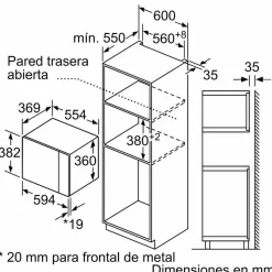 Microondas Cristal Negro Bosch BEL554MB0