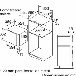 Microondas Cristal Negro Bosch BEL554MB0